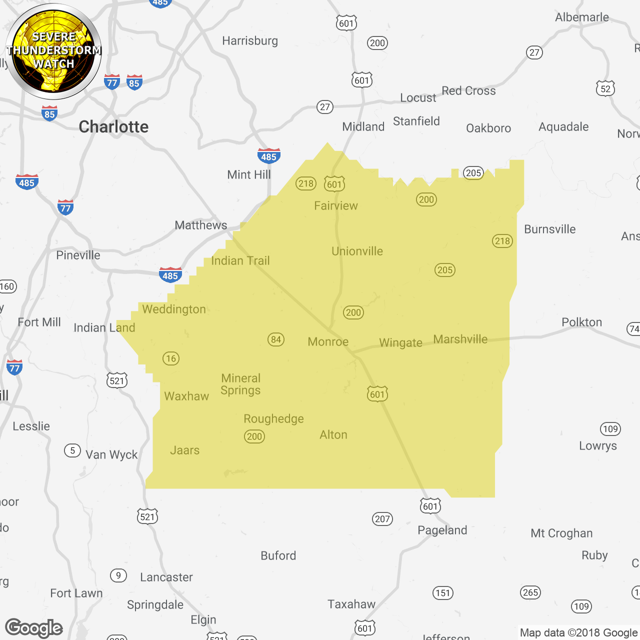 Severe Thunderstorm Watch Issued