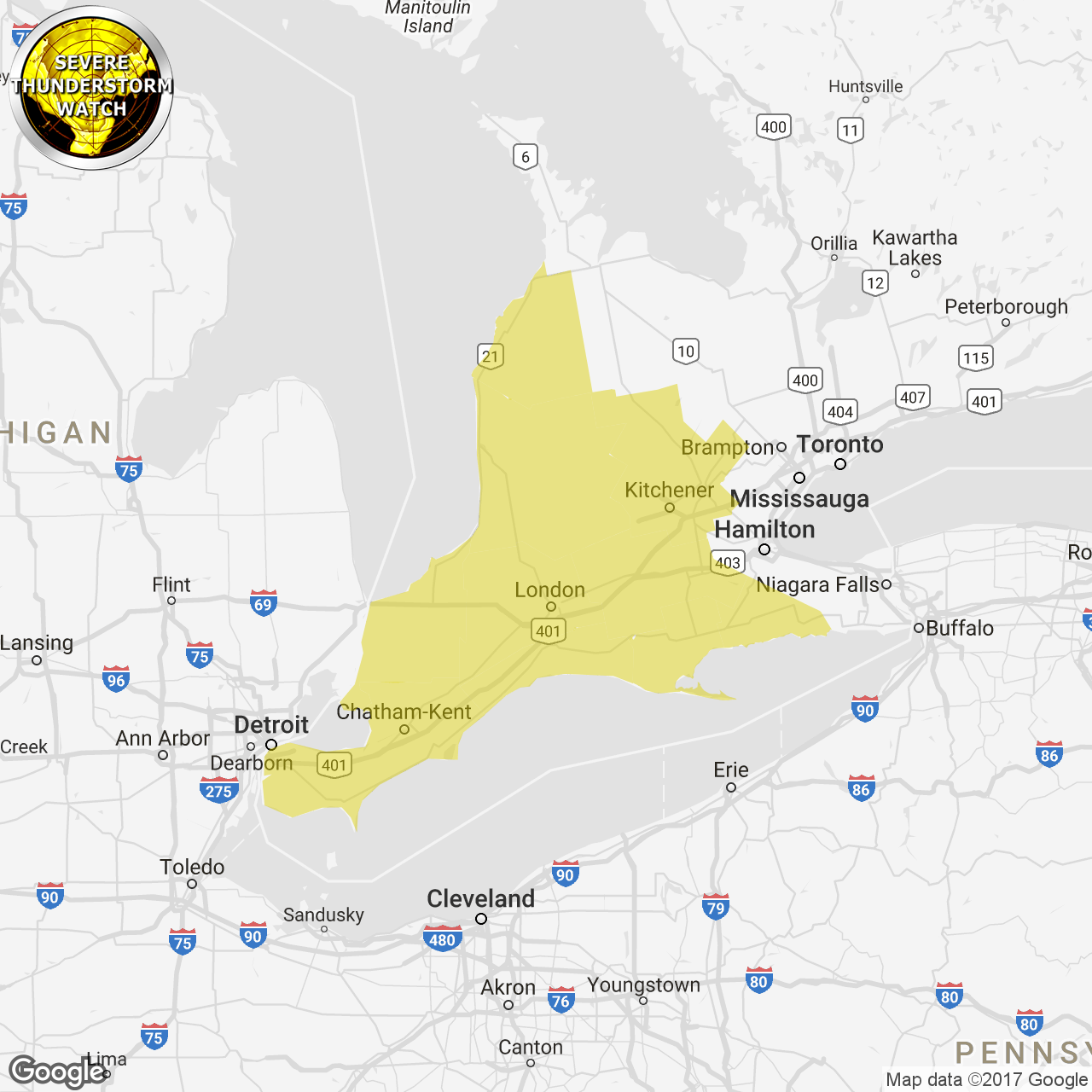 Severe Thunderstorm Watch Continued