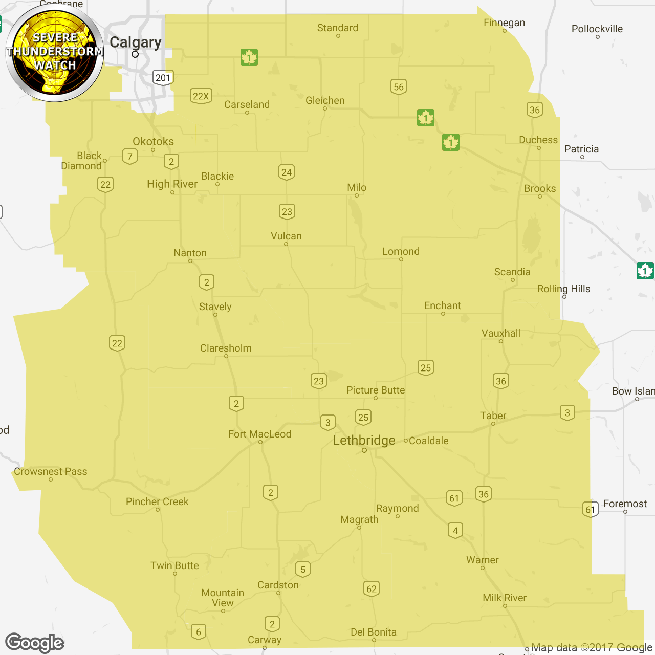 Severe Thunderstorm Watch Issued