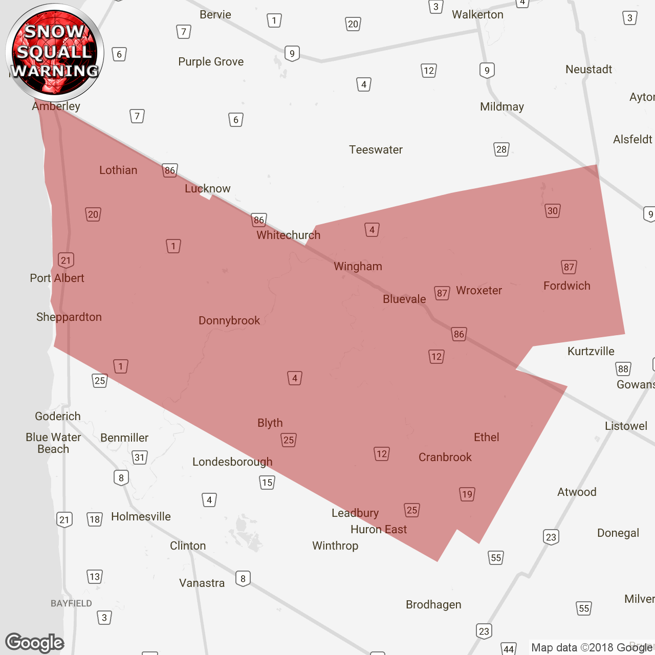 Snow Squall Warning Issued