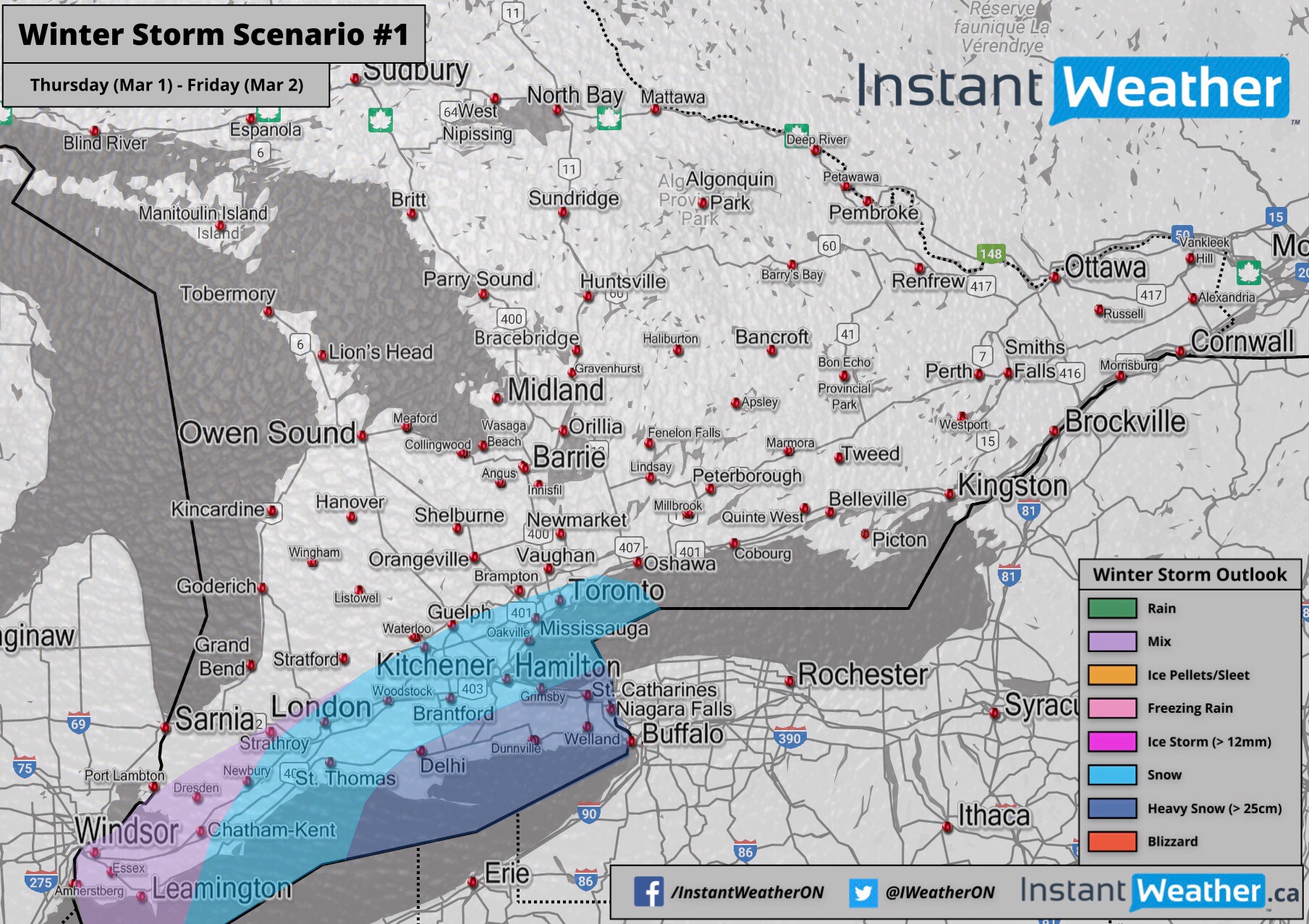 Shovel or Raincoat? Storm to Start off March for Southern Ontario