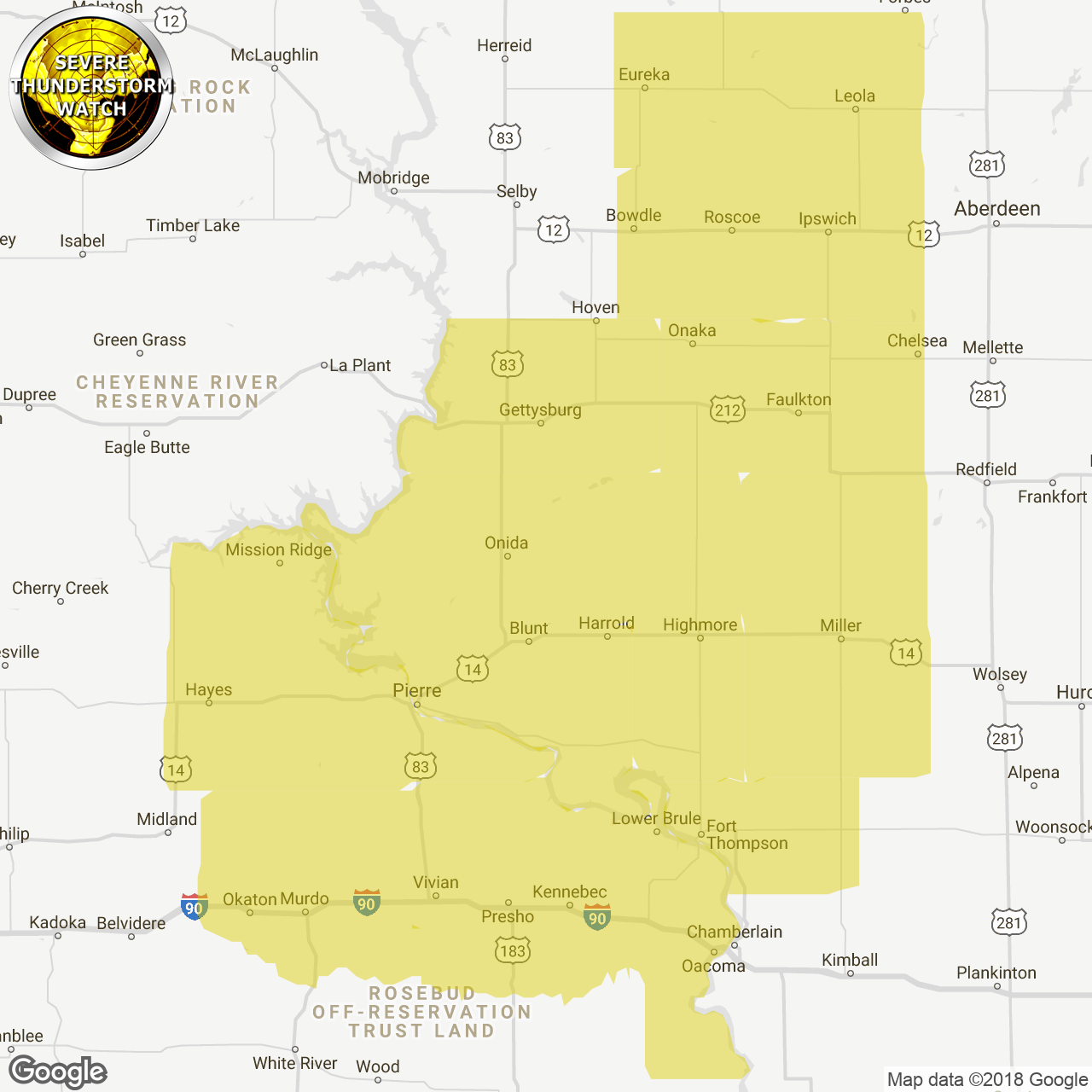 Severe Thunderstorm Watch Issued