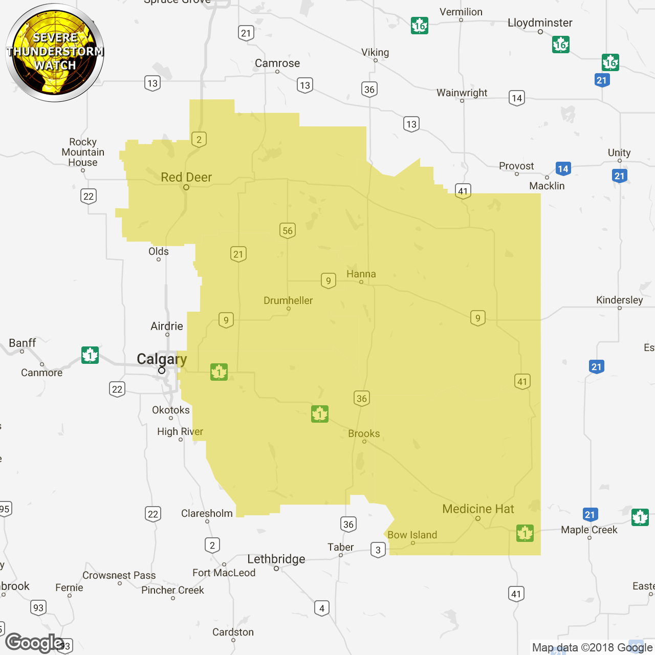 Severe Thunderstorm Watch Issued