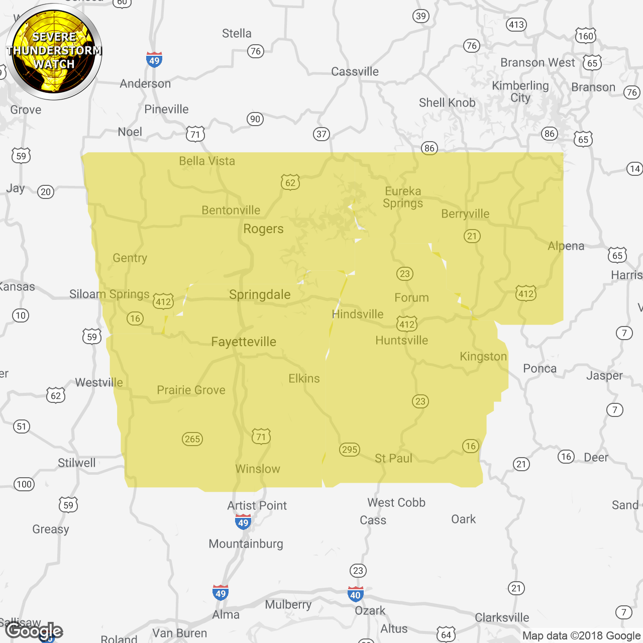 Severe Thunderstorm Watch Issued