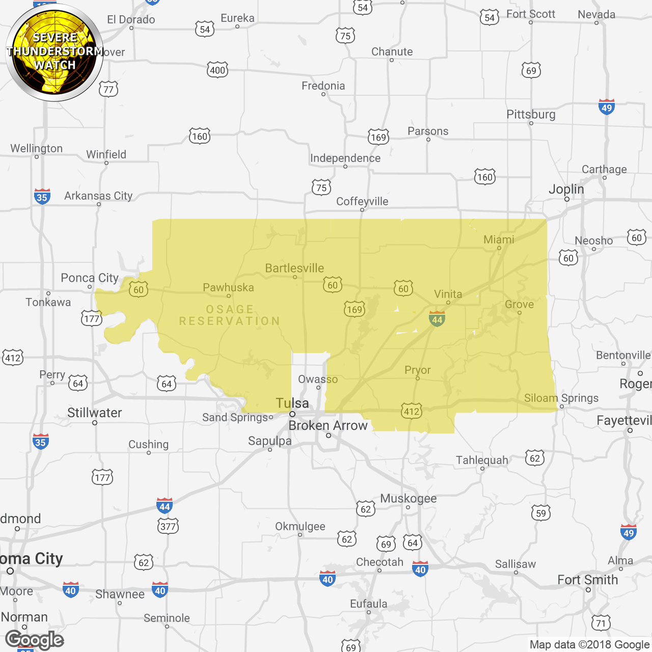 Severe Thunderstorm Watch Issued