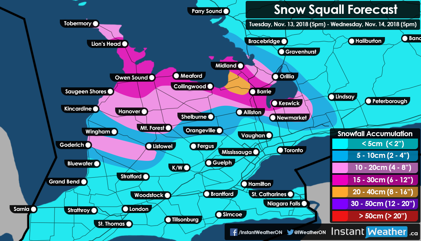 FORECAST UPDATE: First ‘Significant’ Snow Squall Event of the Season ...