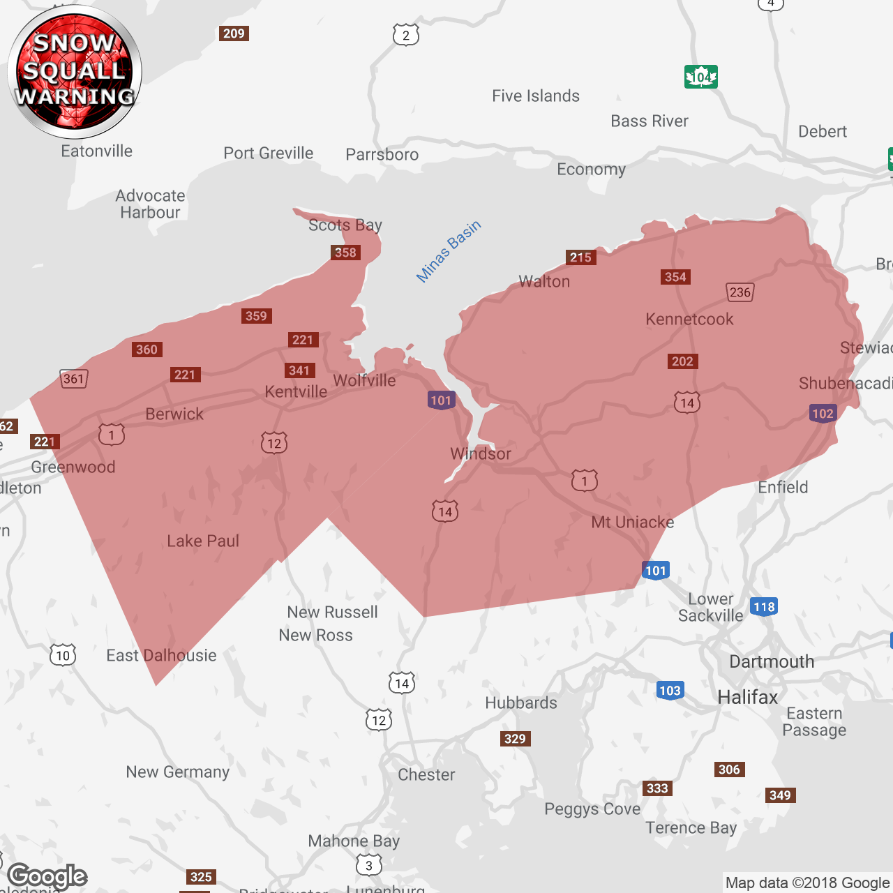 Snow Squall Warning Issued