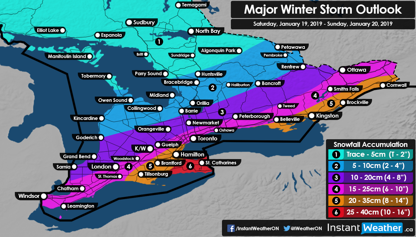 Major Winter Storm Expected to Affect Parts of Deep Southern Ontario