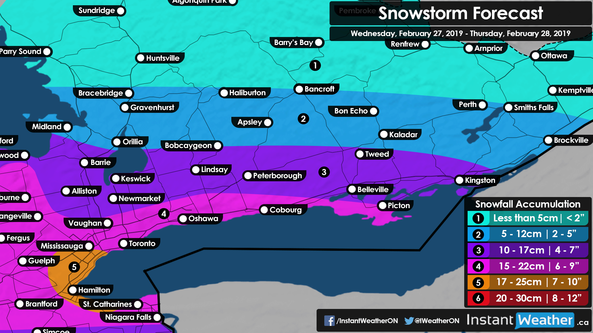 Impactful Snowstorm for the Golden Horseshoe and Parts of Southwestern ...