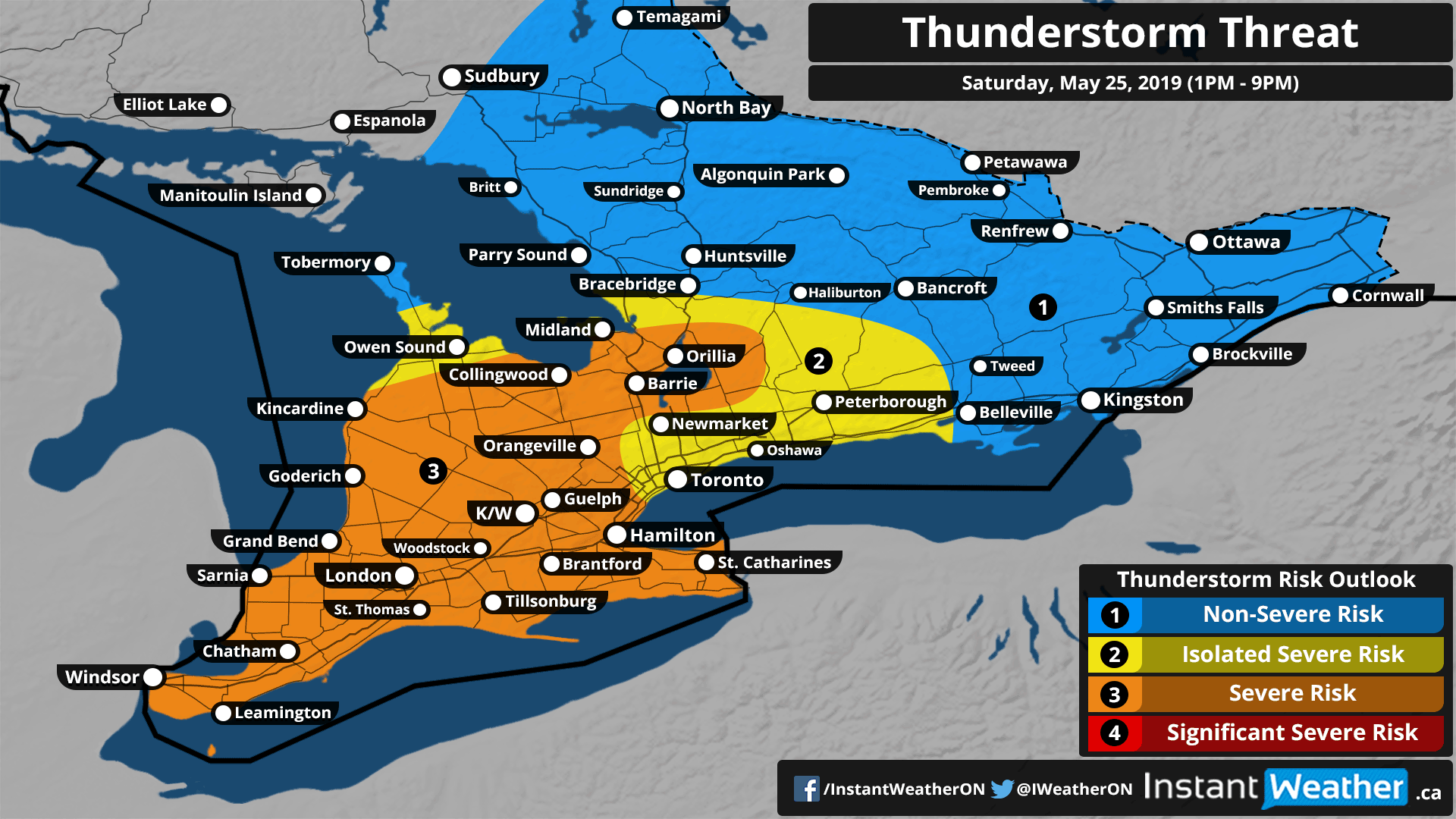 Severe Thunderstorm Risk On Saturday Afternoon/Evening For Southwestern ...