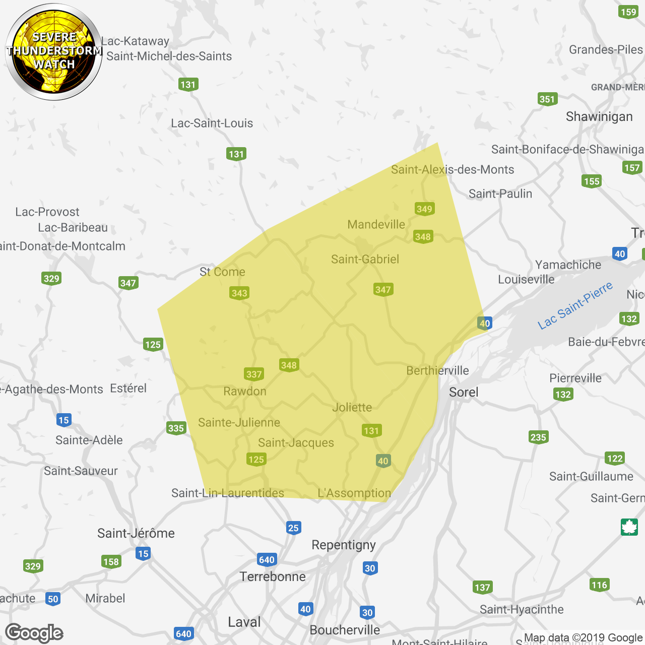 Severe Thunderstorm Watch Issued