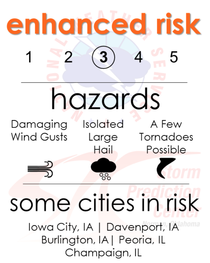 ILLINOIS: ENHANCED SEVERE RISK For Tornadoes, Damaging Wind Gusts ...