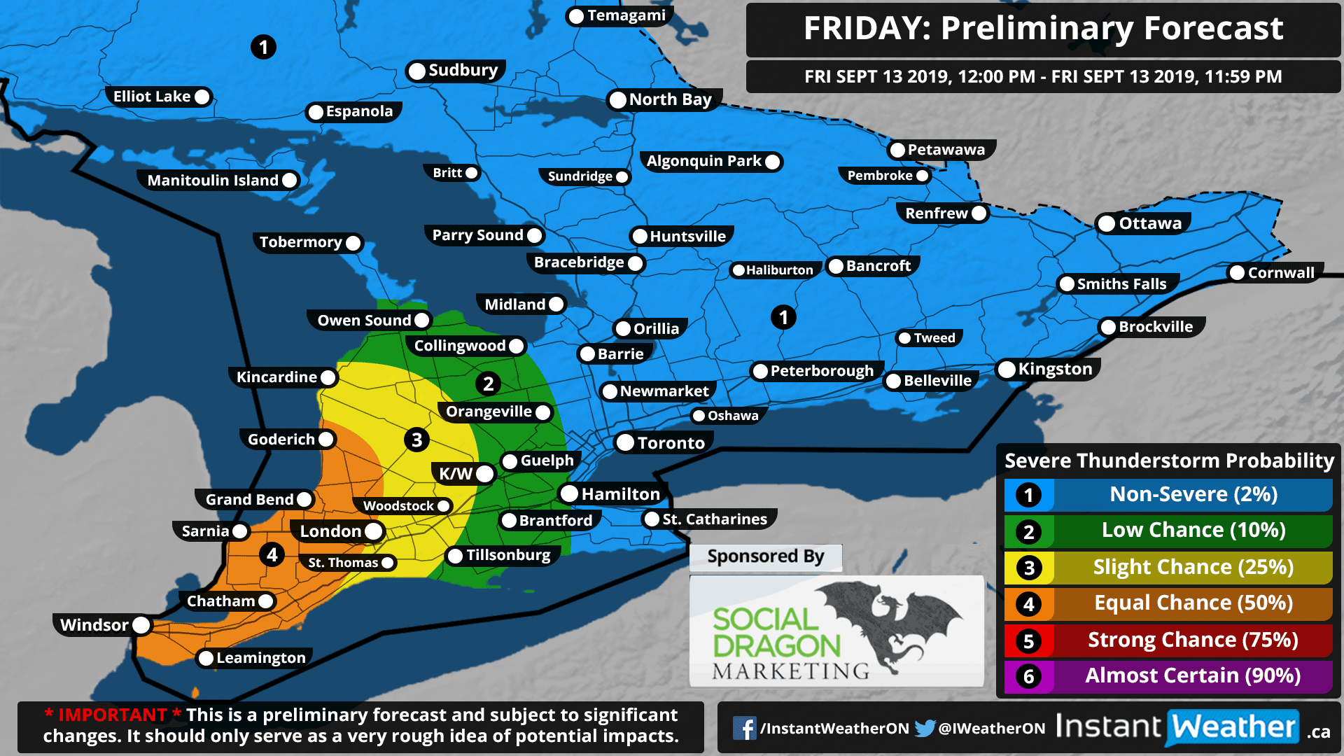 PRELIMINARY FORECAST for Severe Thunderstorms Friday Afternoon