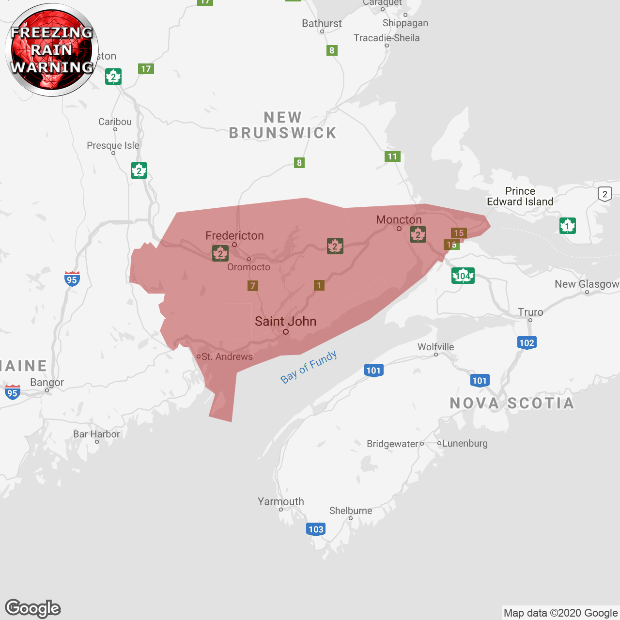 Freezing Rain Warning Issued