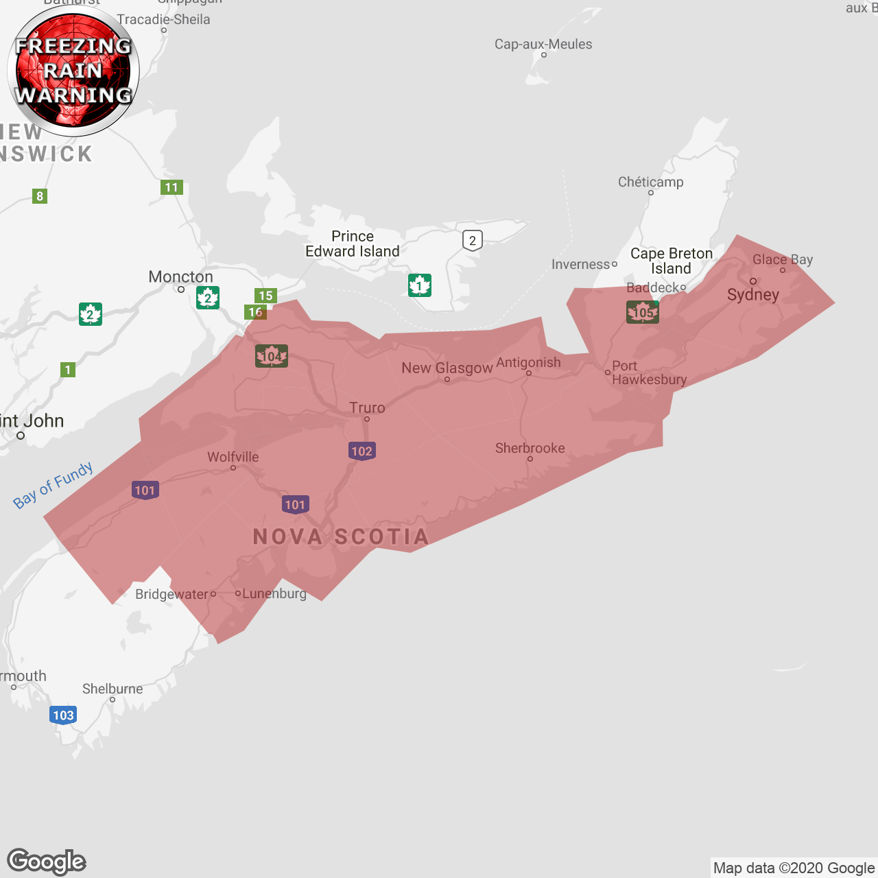 Freezing Rain Warning Issued