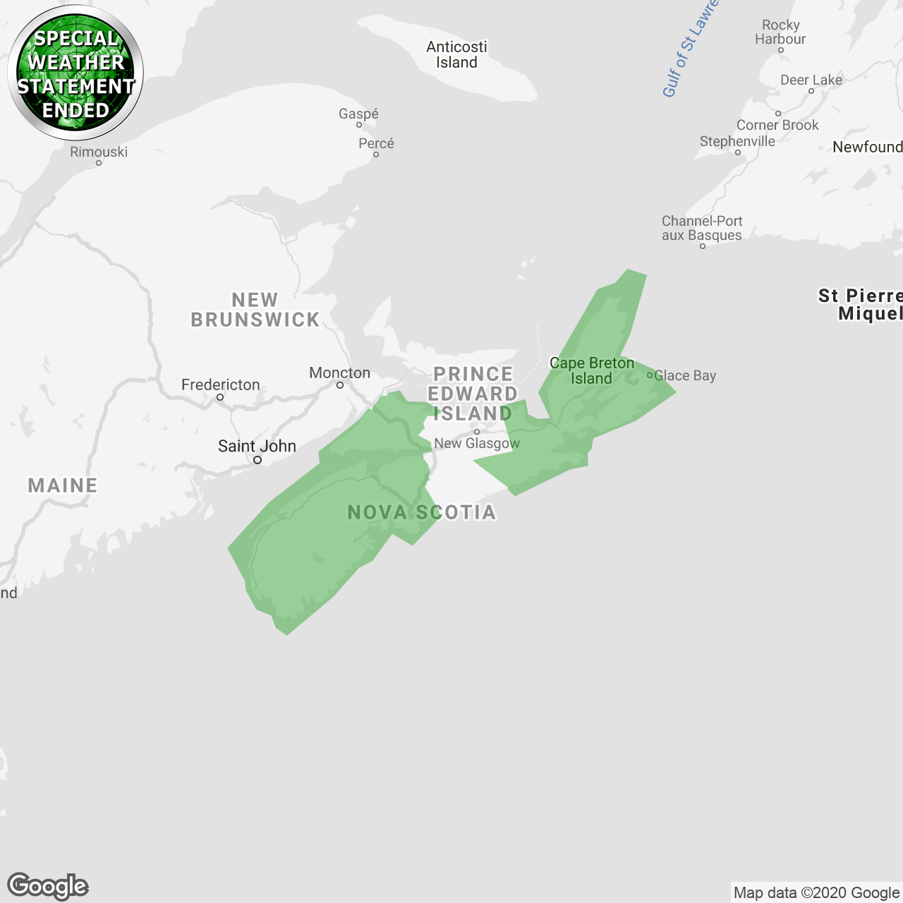 Special Weather Statement Ended