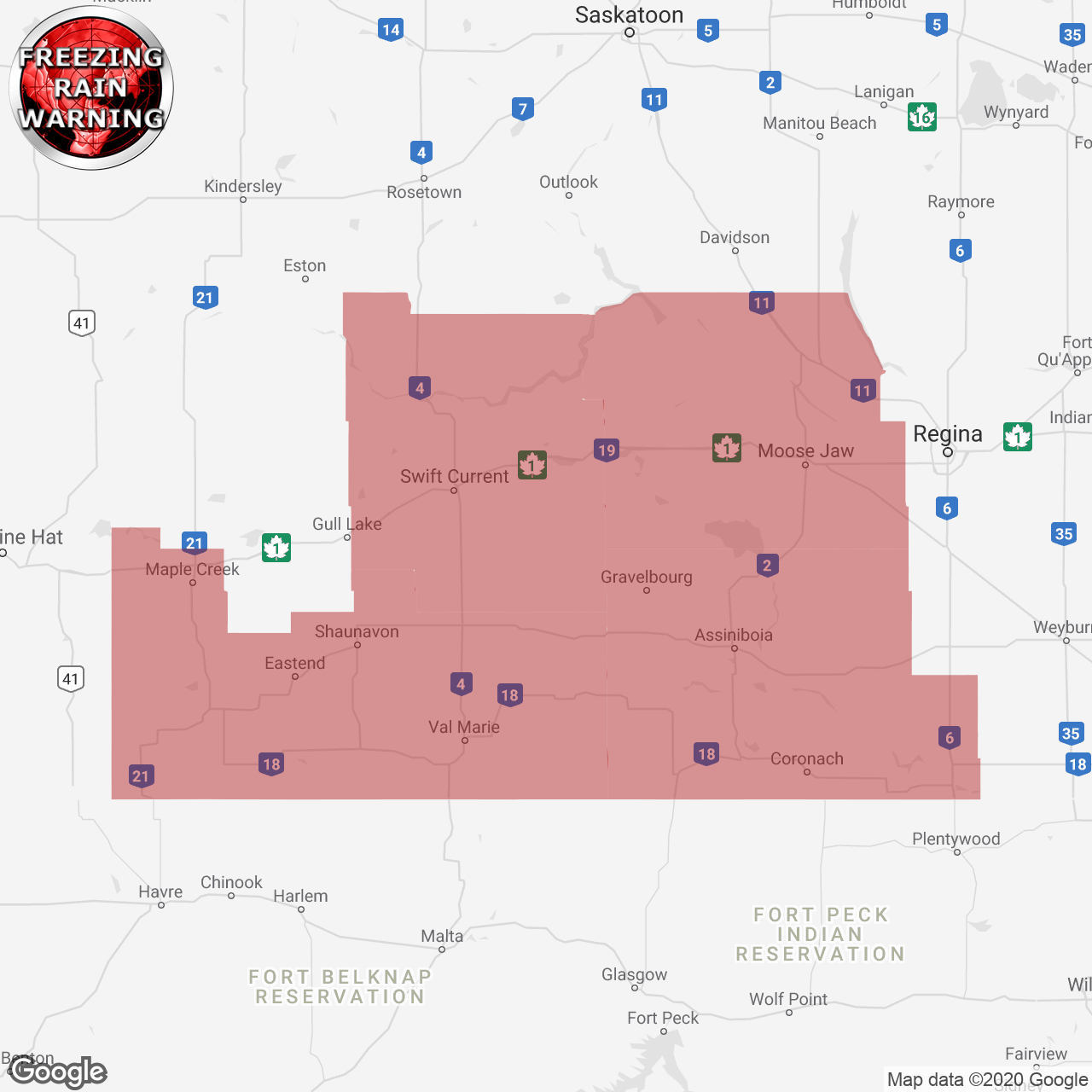 Freezing Rain Warning Issued