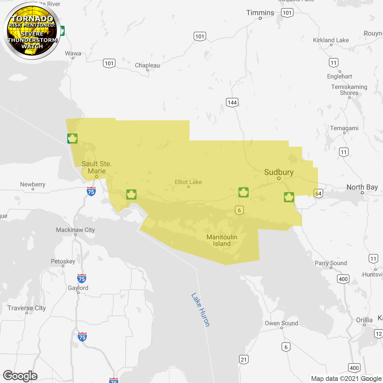 Severe Thunderstorm Watch Issued