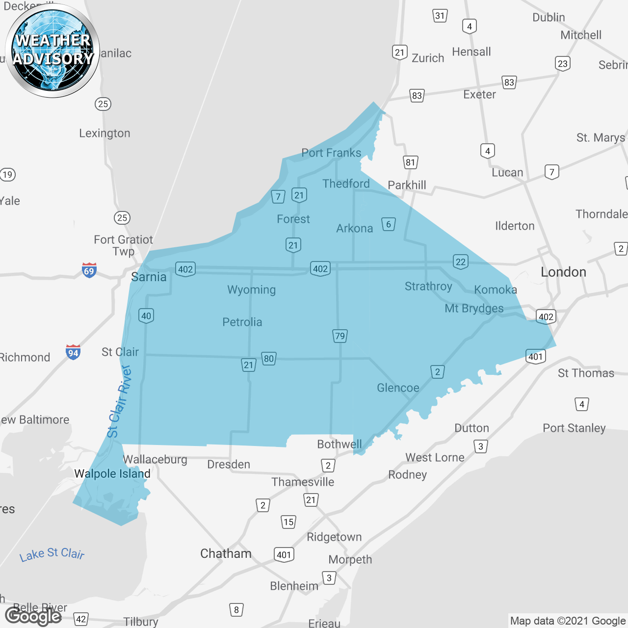 Weather Advisory Issued