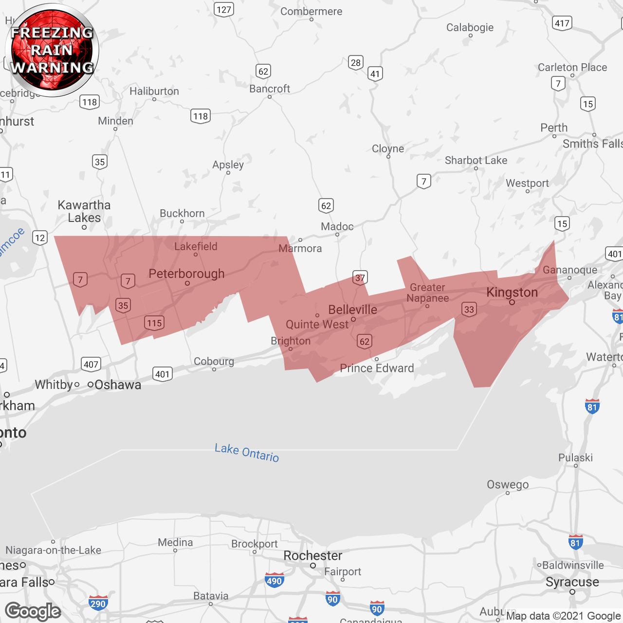 Freezing Rain Warning Issued