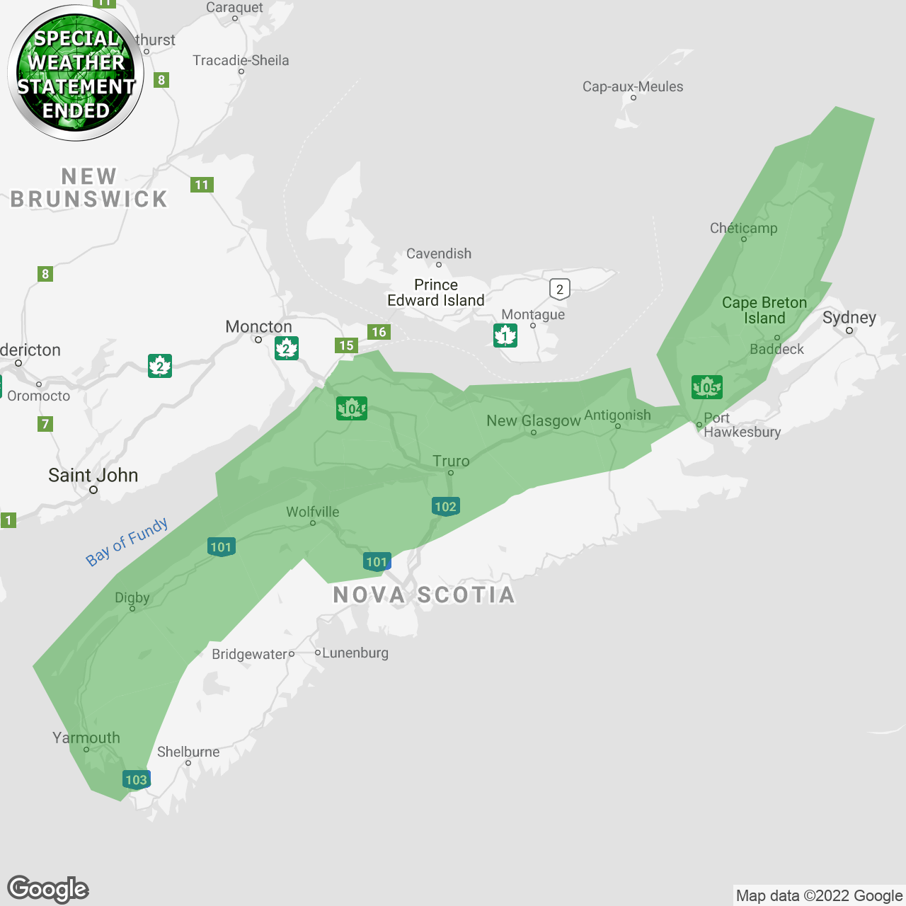 Special Weather Statement Ended