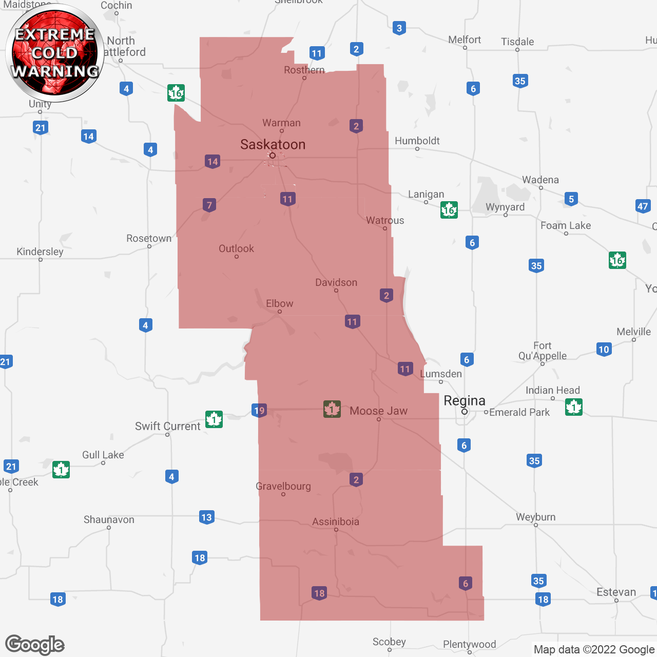 Extreme Cold Warning Issued