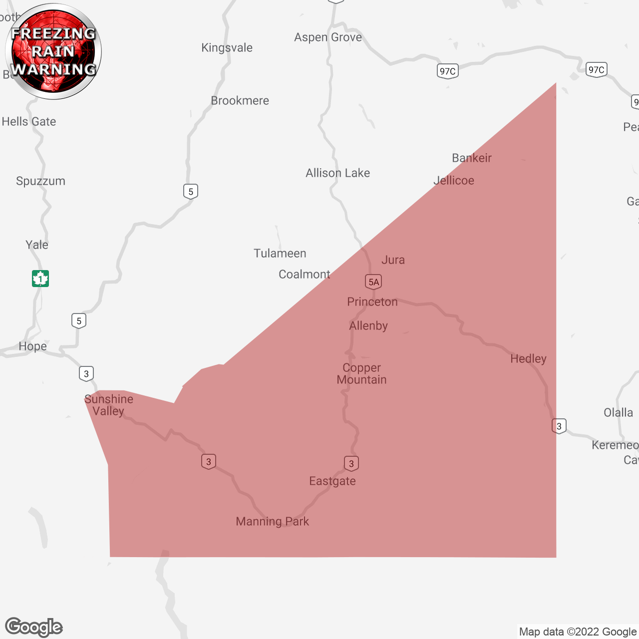 Freezing Rain Warning Issued