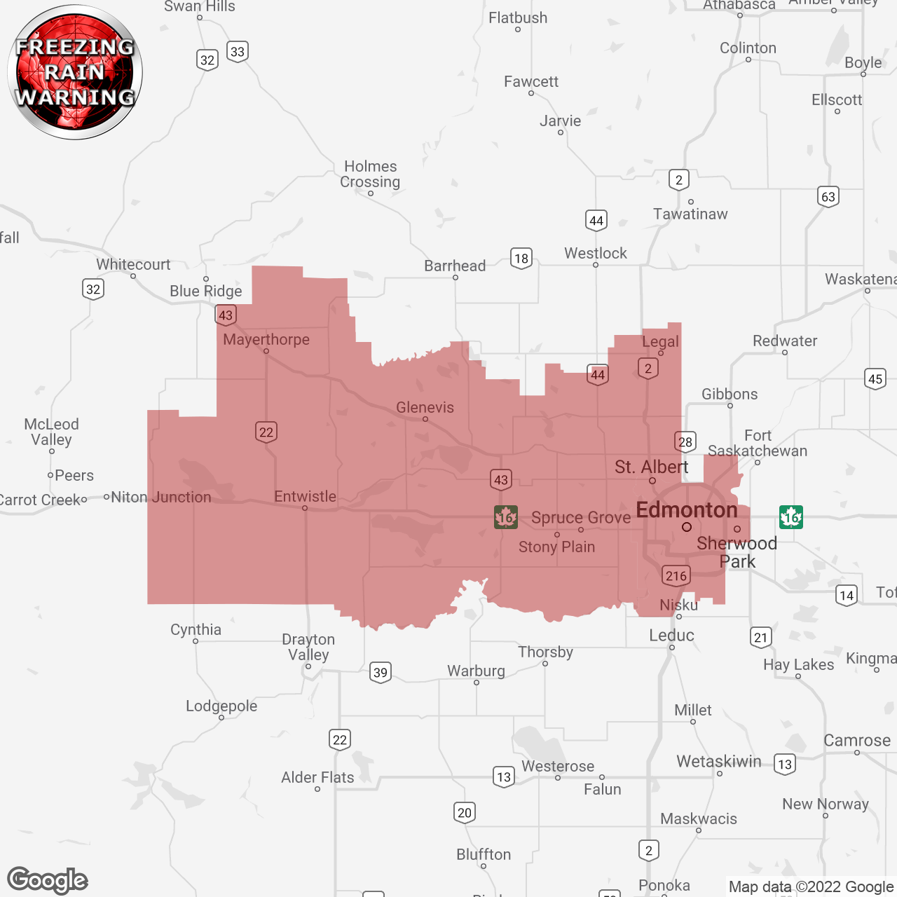 Freezing Rain Warning Issued