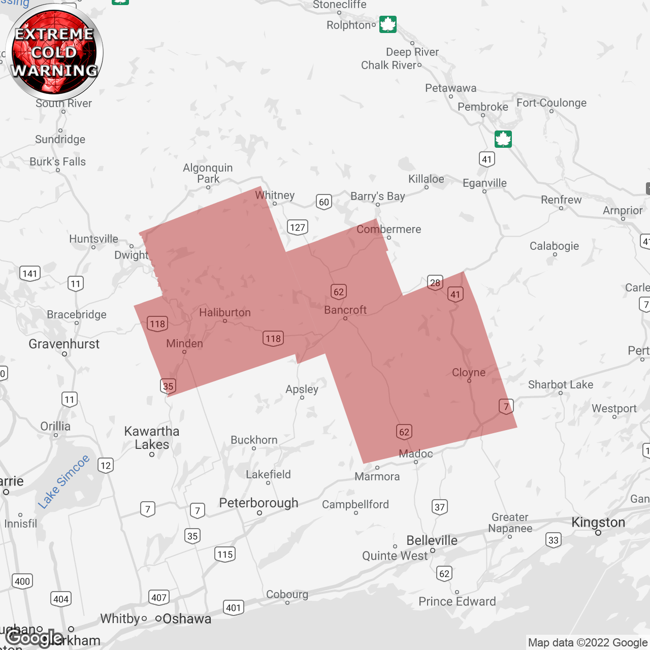 Extreme Cold Warning Issued