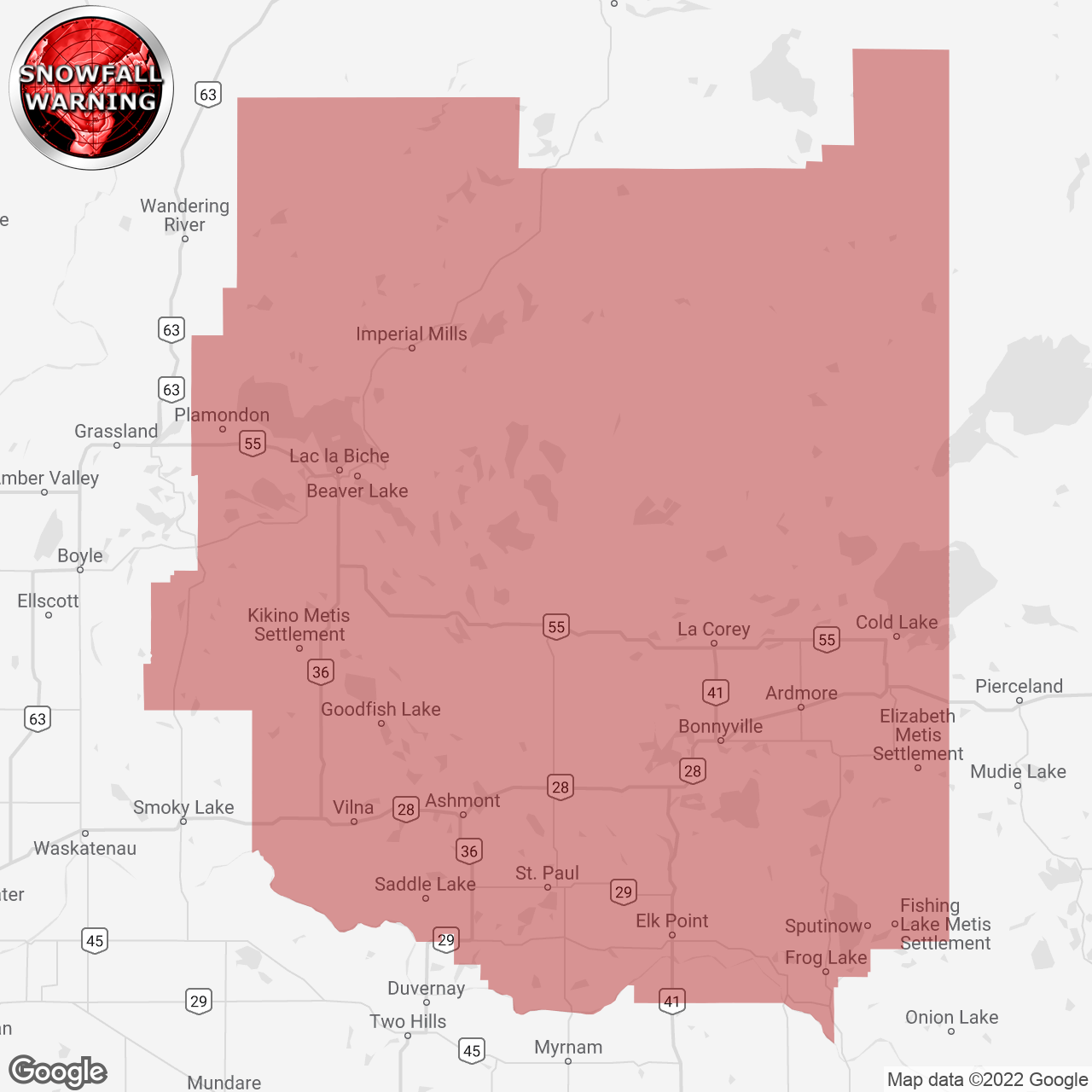 Snowfall Warning Issued