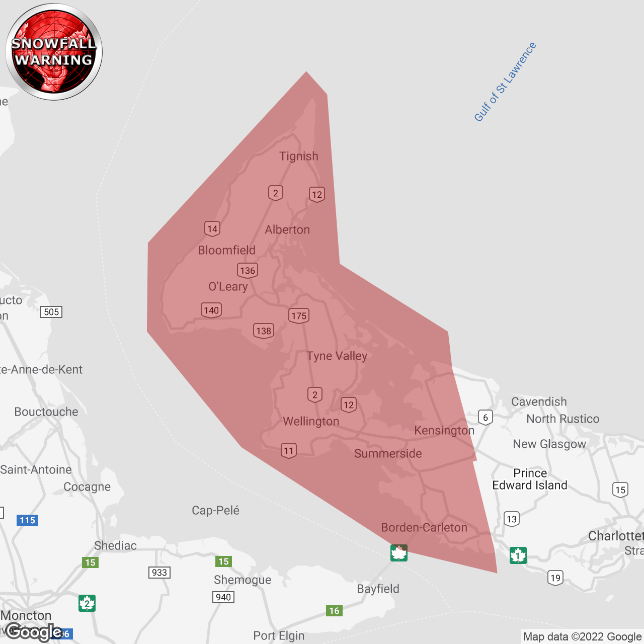 Snowfall Warning Issued