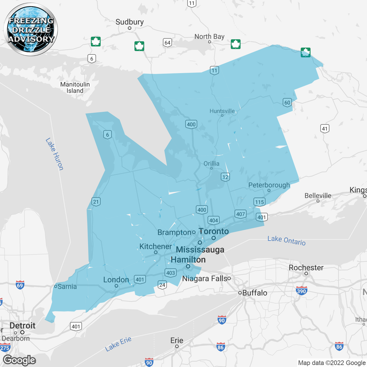 Freezing Drizzle Advisory Issued