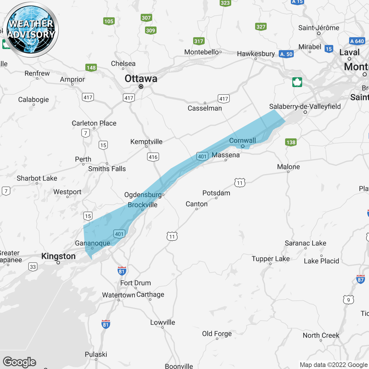 Weather Advisory Issued