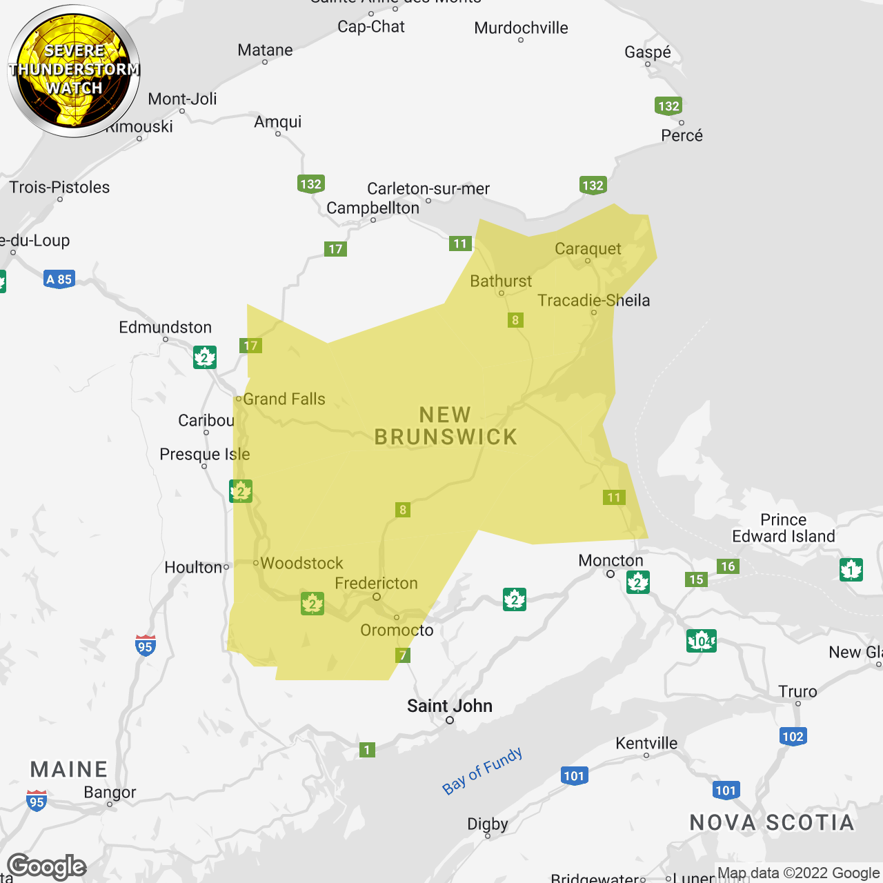 Severe Thunderstorm Watch Issued