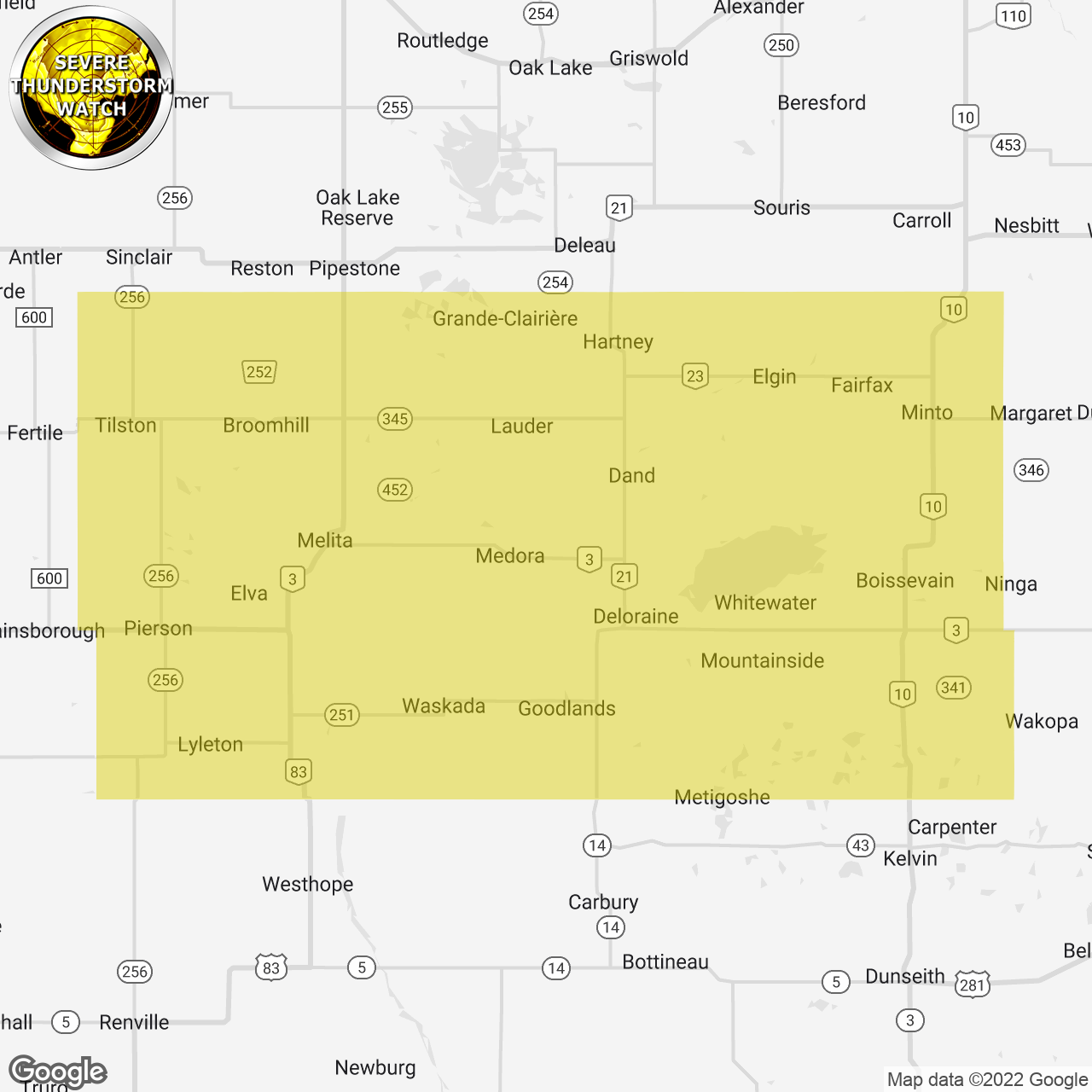 Severe Thunderstorm Watch Issued