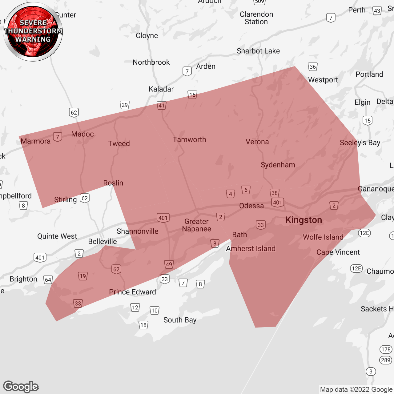 Severe Thunderstorm Warning Replaces Tornado Warning