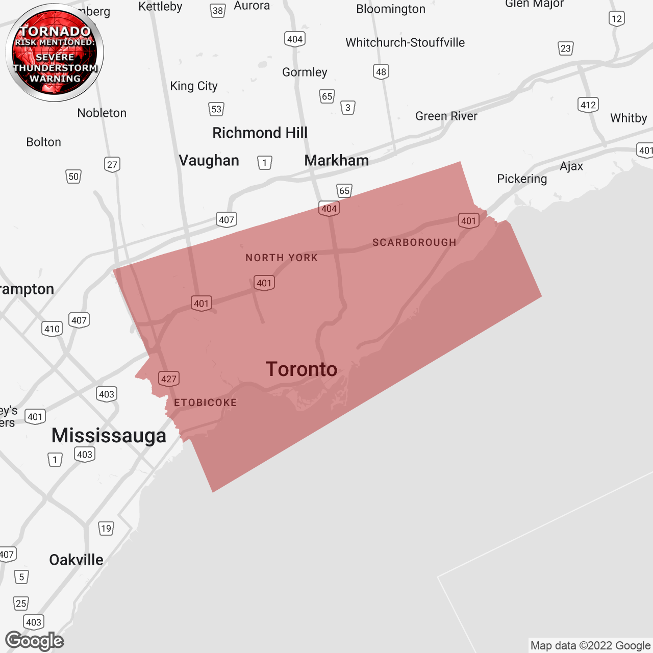 Severe Thunderstorm Warning Issued