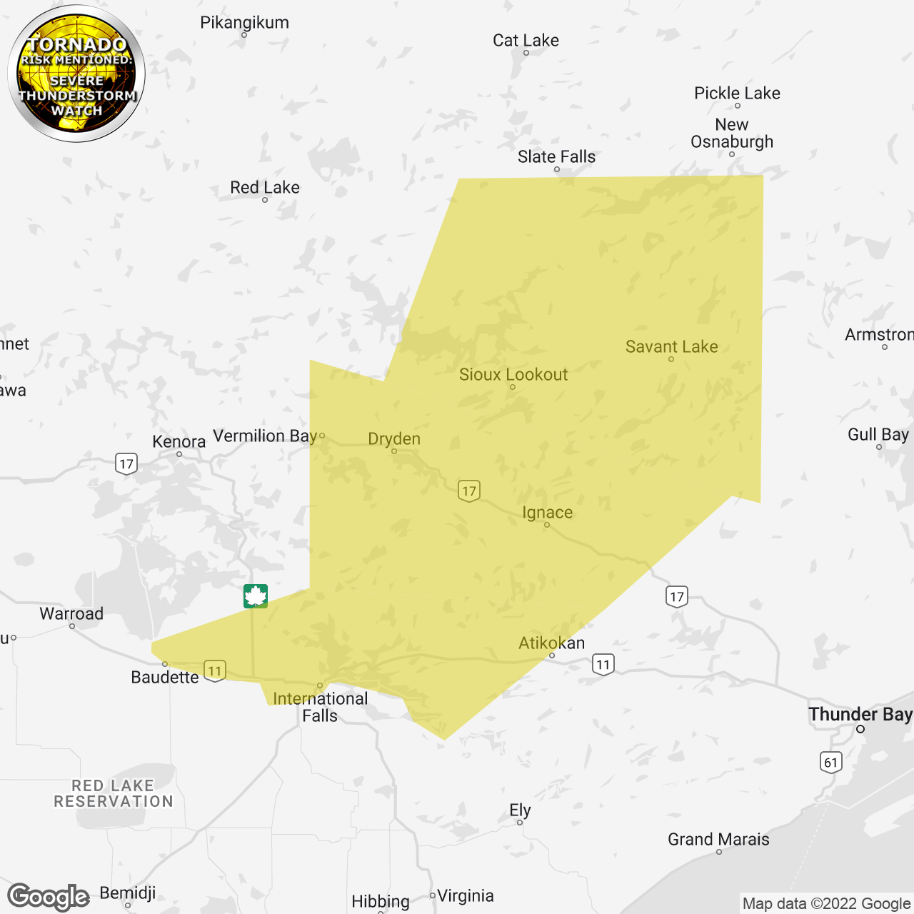 Severe Thunderstorm Watch Issued