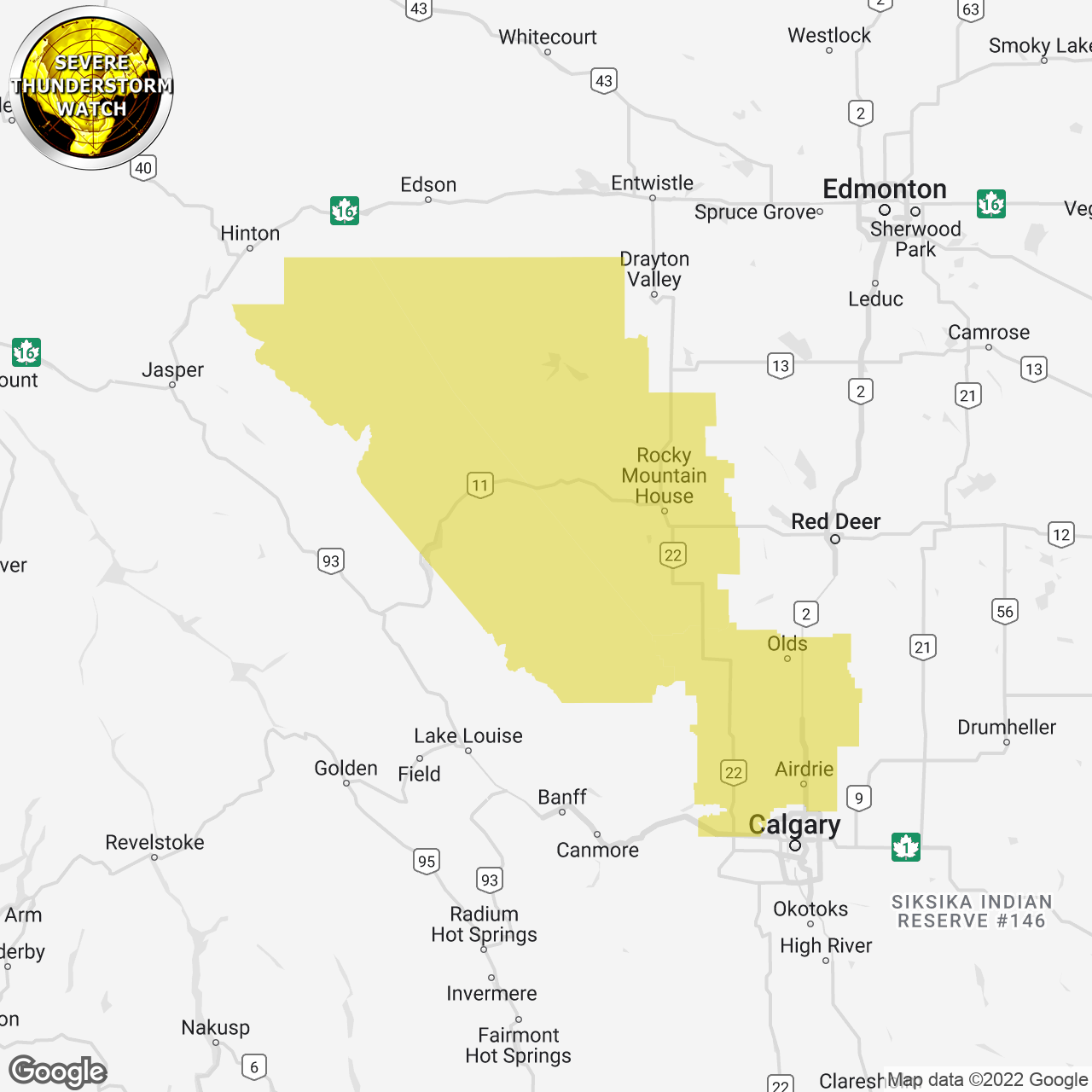 Severe Thunderstorm Watch Issued