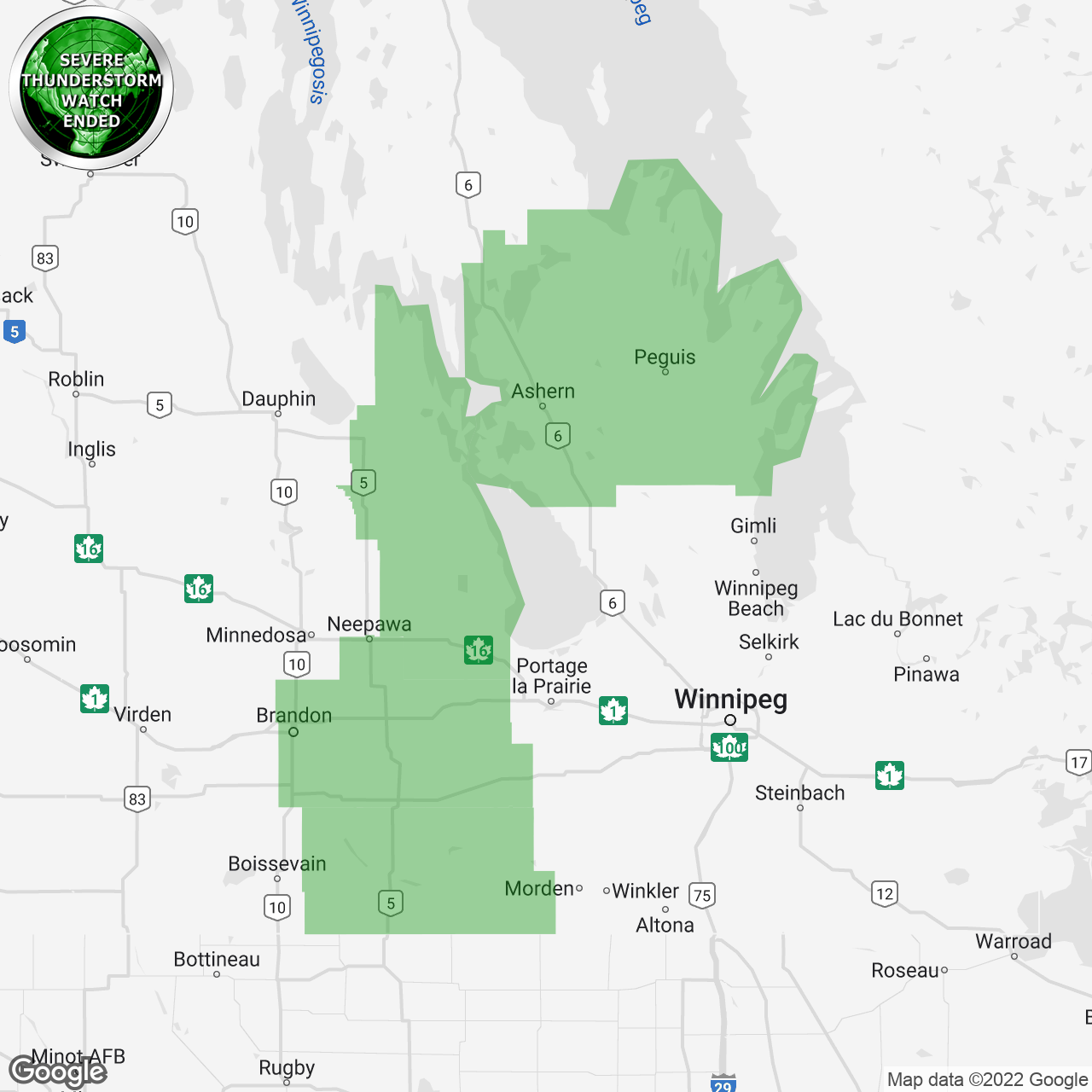 Detailed Manitoba Weather: Orange Thunderstorm Warning, Tornado Watch Ended Landscape Illustration Detailed Manitoba Weather: Orange Thunderstorm Warning, Tornado Watch Ended Landscape Illustration