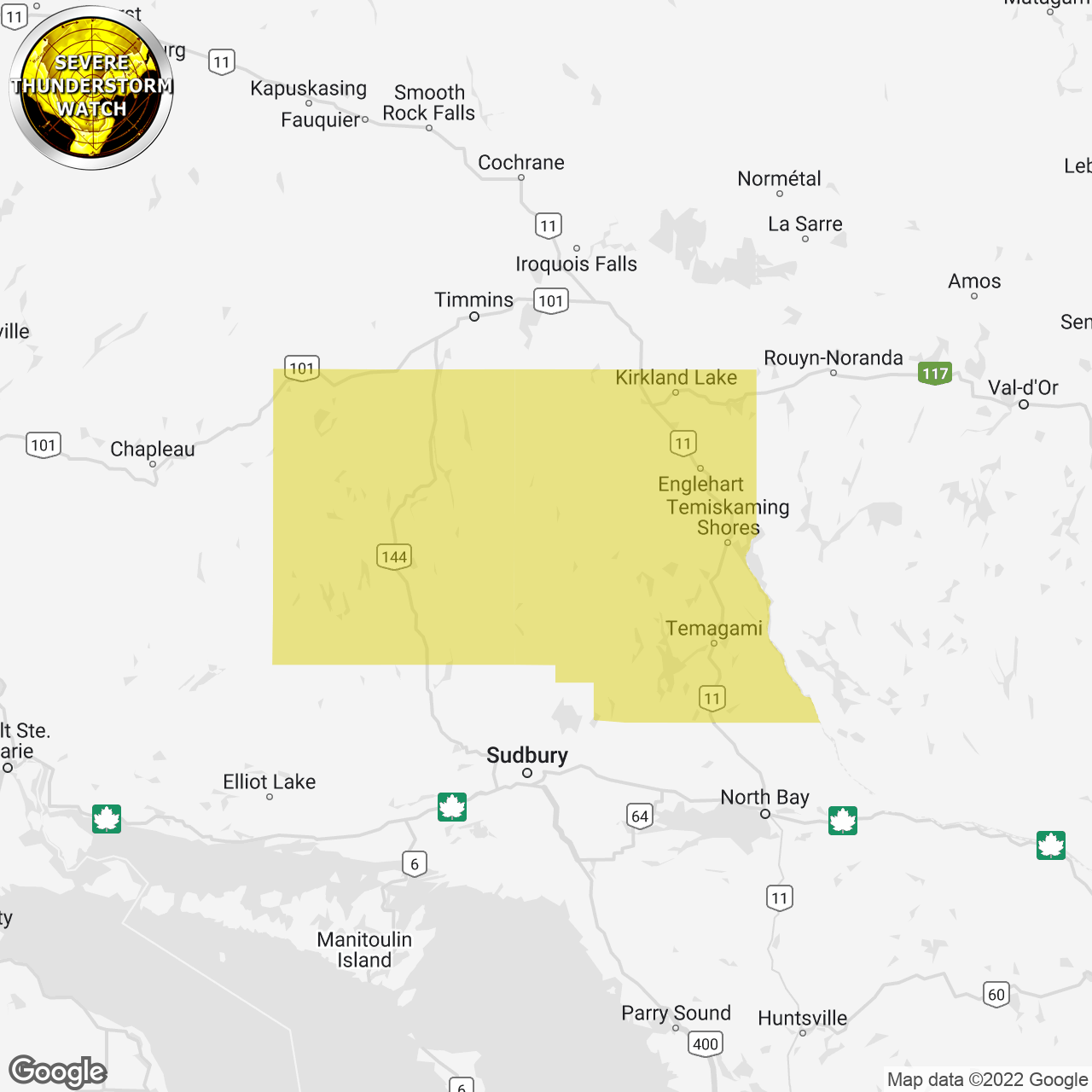 Severe Thunderstorm Watch Issued