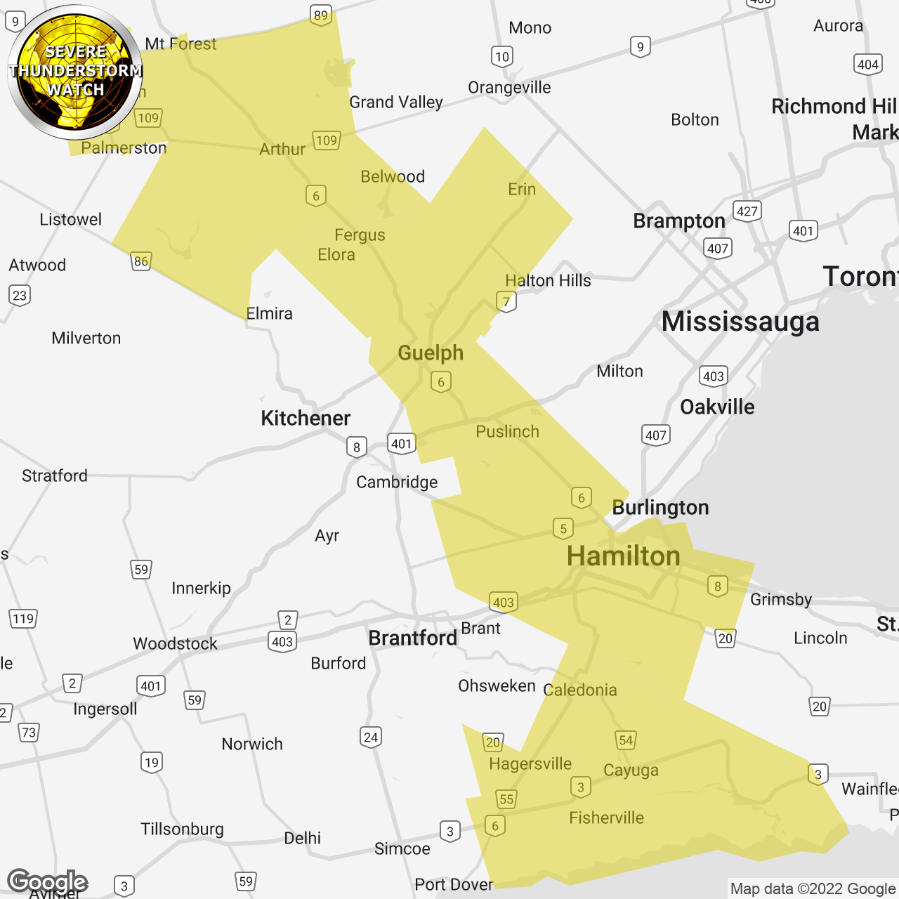 Severe Thunderstorm Watch Issued