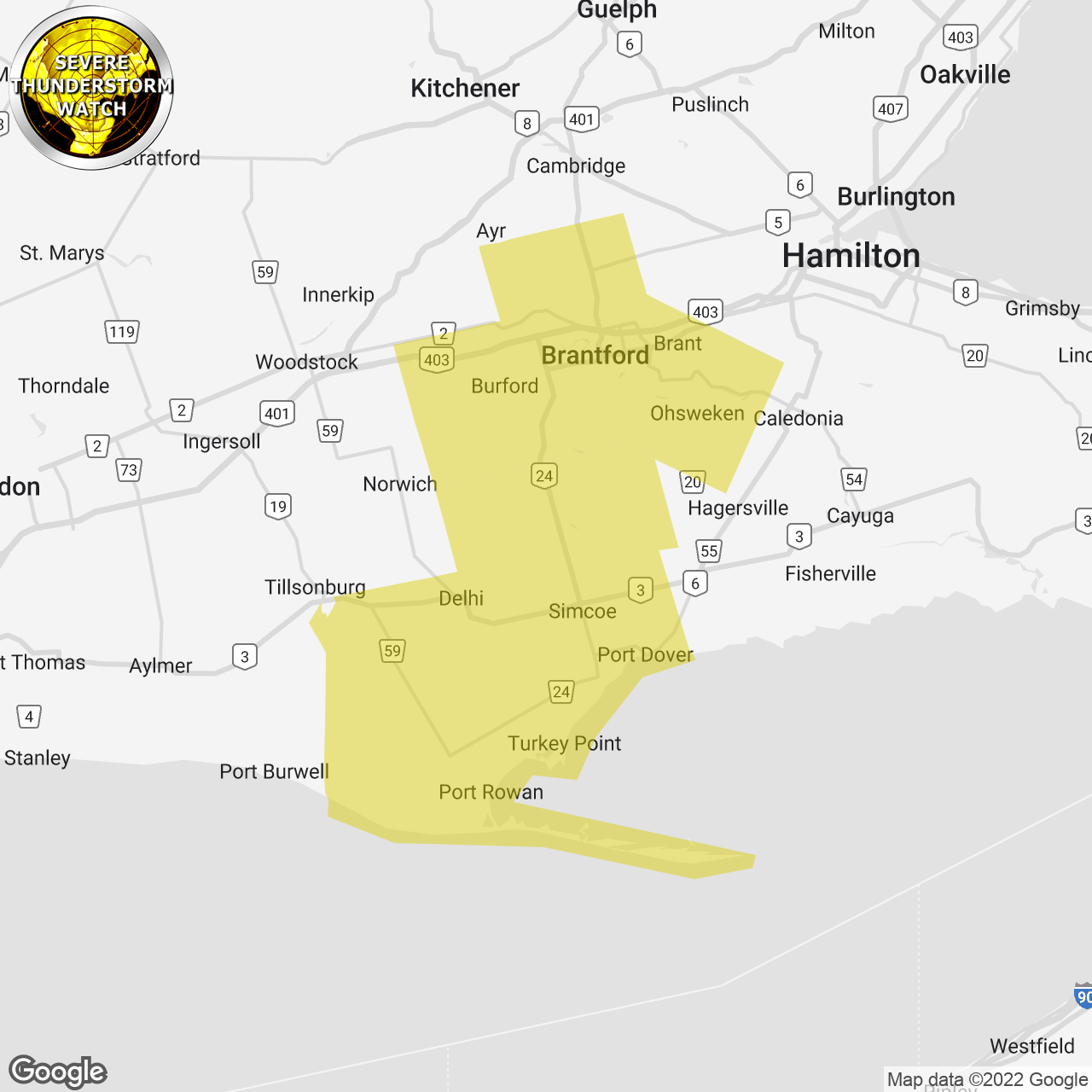 Severe Thunderstorm Watch Issued