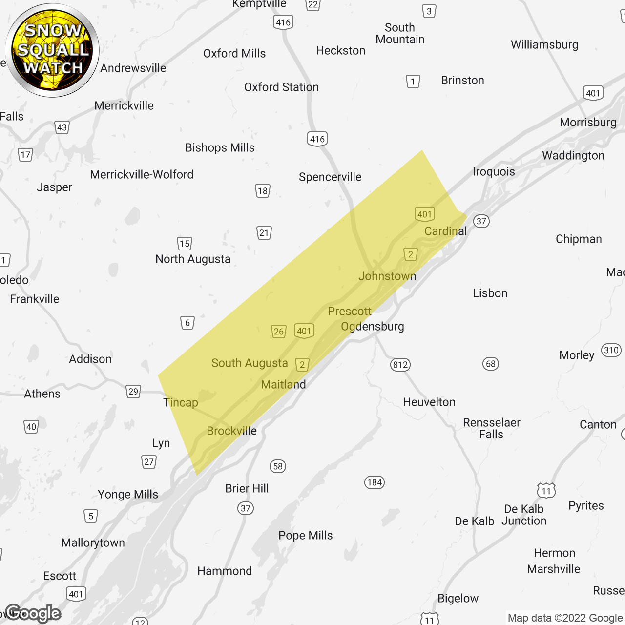 Snow Squall Watch Issued