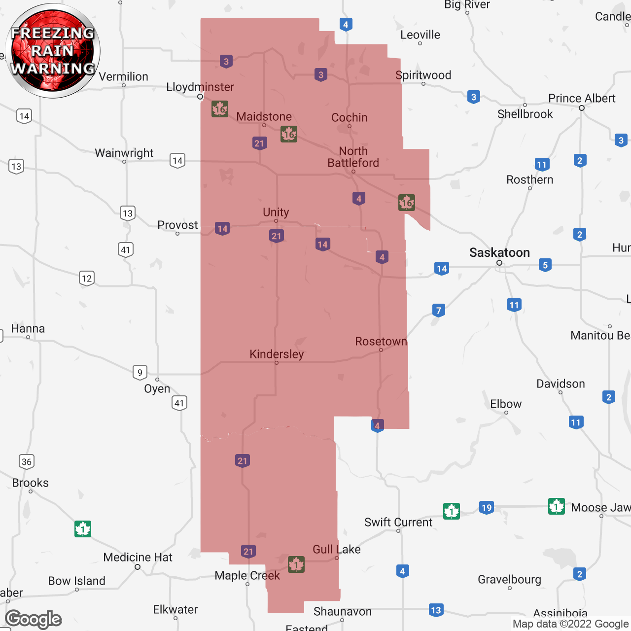 Freezing Rain Warning Issued