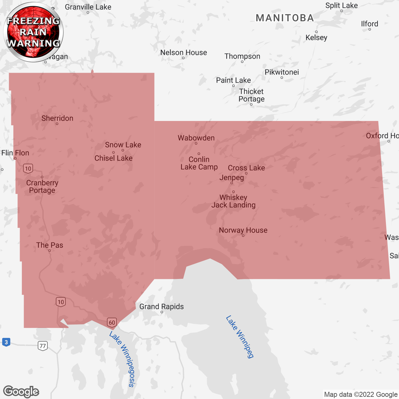 Freezing Rain Warning Issued