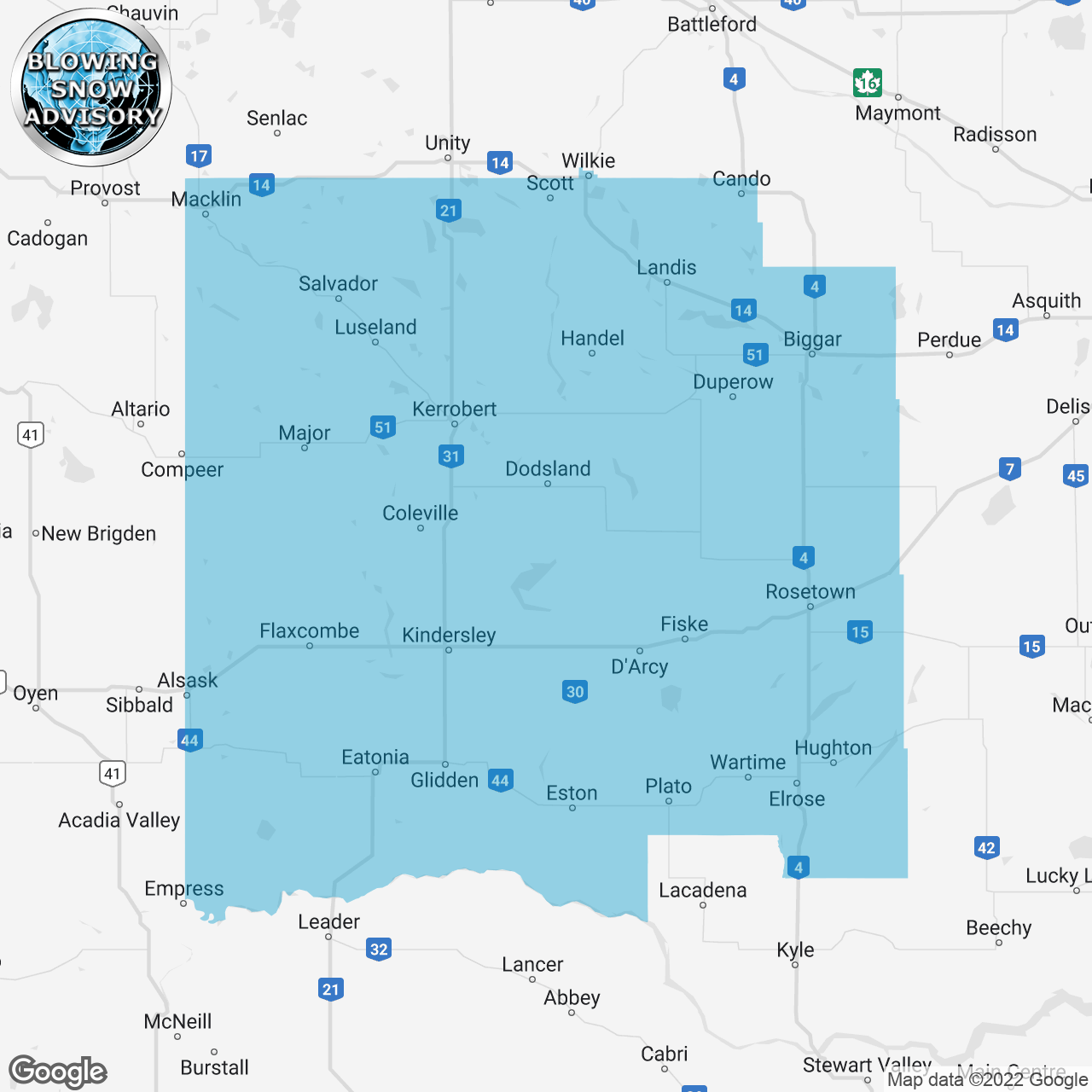 Blowing Snow Advisory Issued