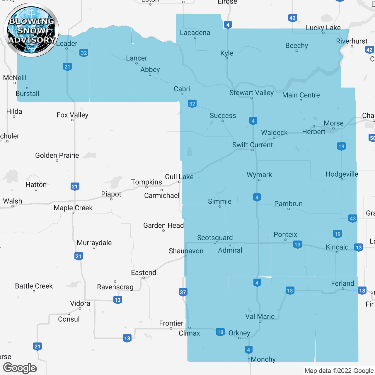 Blowing Snow Advisory Issued