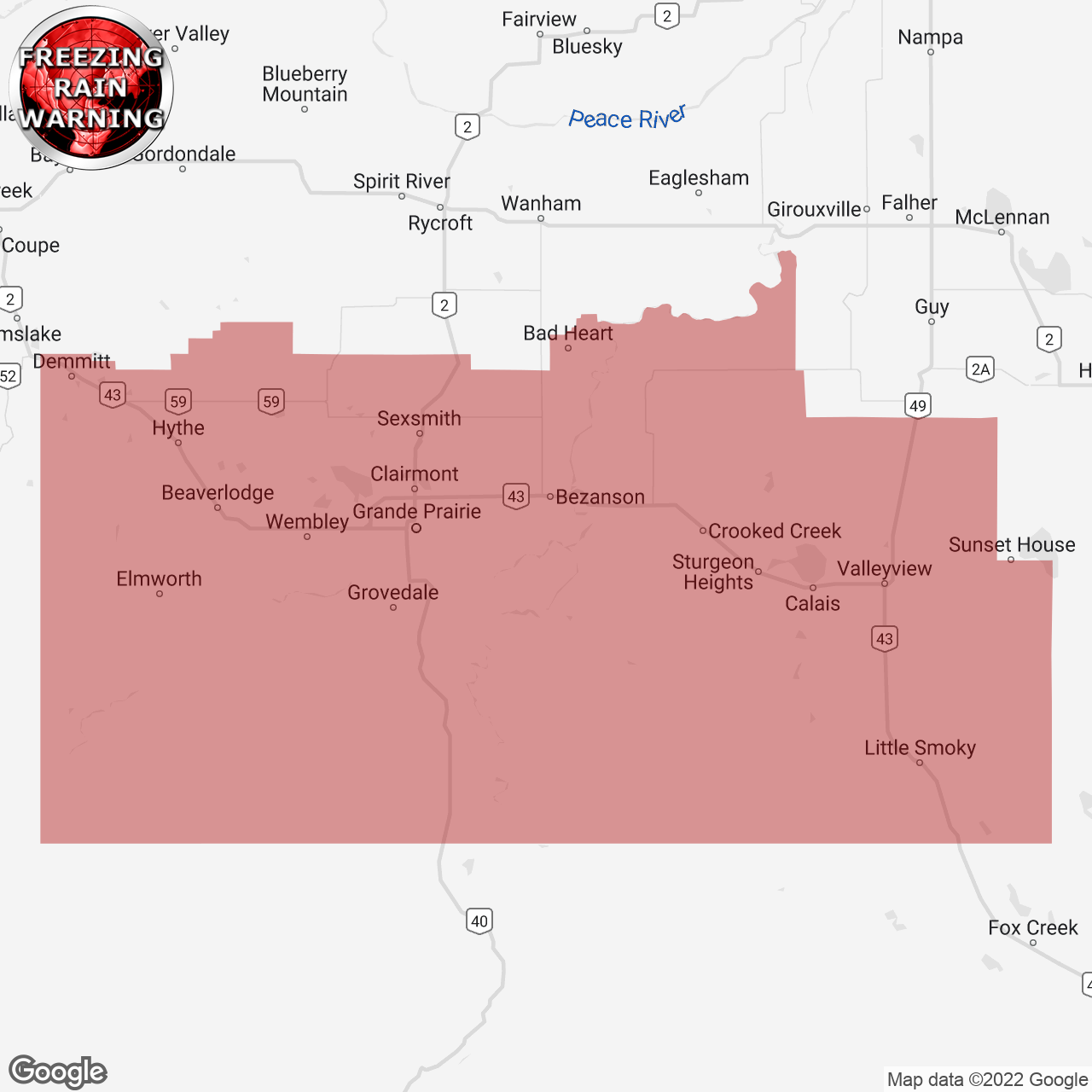 Freezing Rain Warning Issued