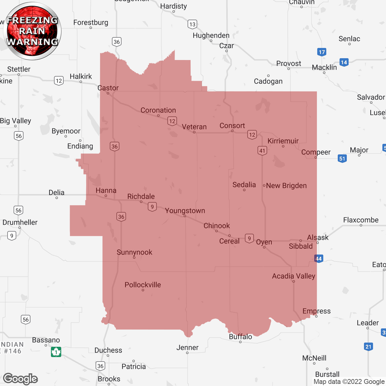 Freezing Rain Warning Issued